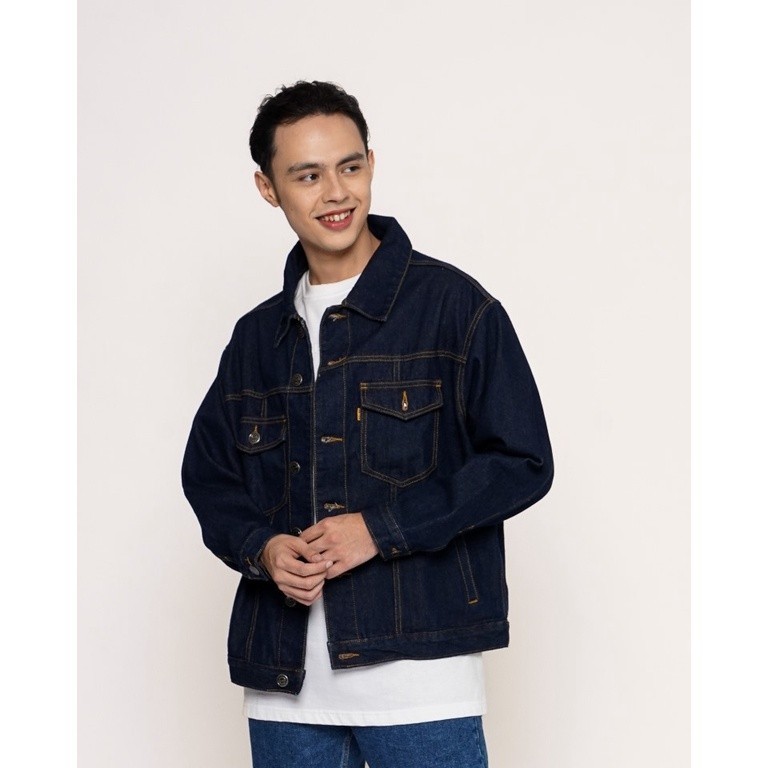 Jual Erigo Denim Jacket Basic Chuba Raw Denim Unisex Shopee Indonesia