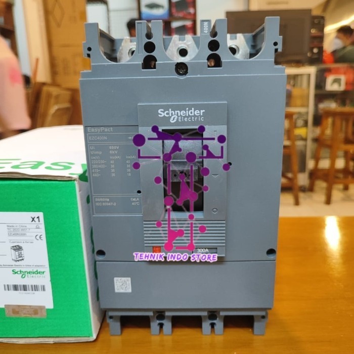 Jual MCCB 300A/320A/350A/400A 36KA 3PHASE EZC400N SCHNEIDER ORIGINAL ...