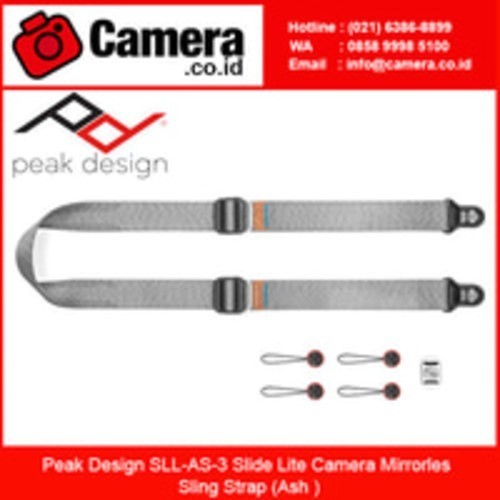 Dây đeo máy ảnh Peak Design Slide Lite, Màu Xám (Ash) (SLL-AS-3