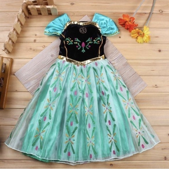 Jual Princess Anna Dress. Gaun Anak Frozen Cewekhijau Green Disney ...