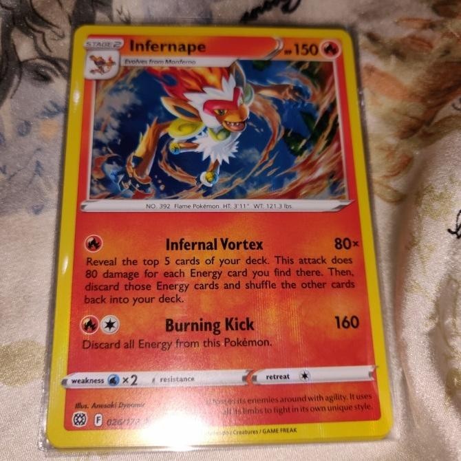 Jual Kartu Pokemon TCG EN SWSH Brilliant Stars Holo Infernape | Shopee ...