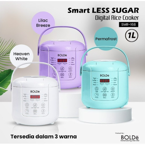 Jual BOLDe Rice Cooker Digital 1 Liter Rendah Gula Low Carbo Pot