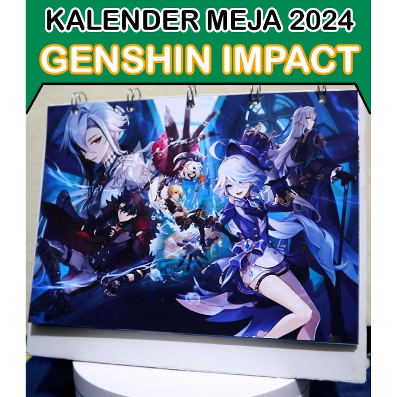 Jual KALENDER MEJA 2024 Genshin Impact Merch Limited Edition (Ukuran A5