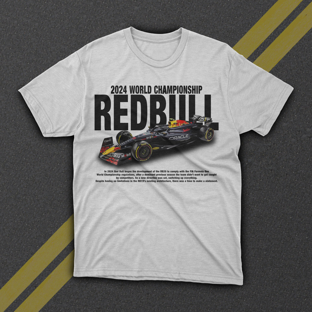 Jual Kaos Formula 1 Red Bull Racing 2024, Kaos F1 Red Bull Racing RB20 ...