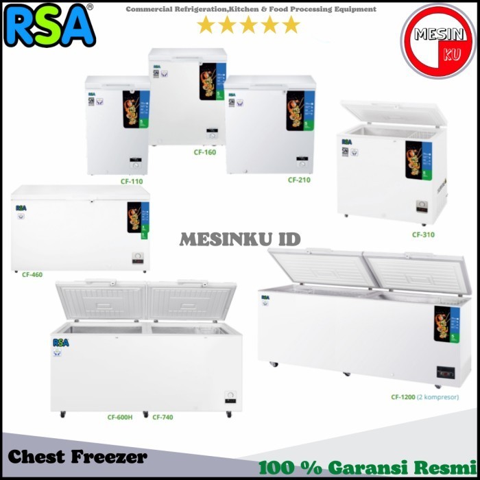 Jual NEW CHEST FREEZER RSA FREEZER BOX FREEZER MINI GARANSI RESMI ALL ...