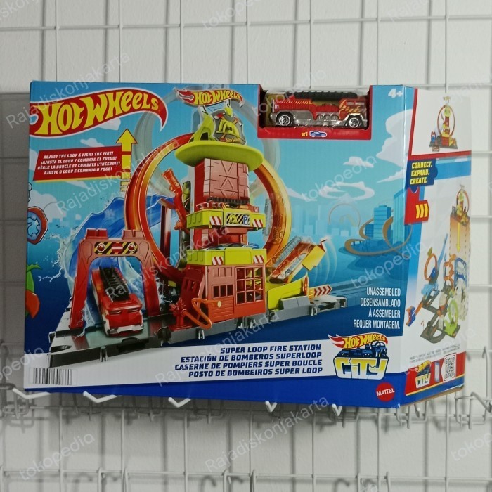 Jual Hotwheels City, Super Loop Fire Station, ORI. | Shopee Indonesia