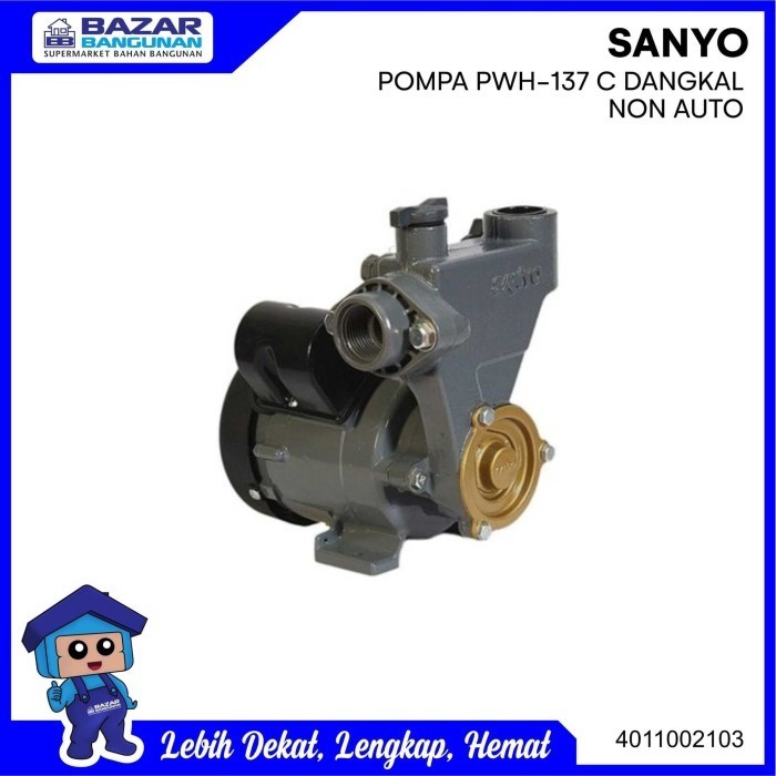 Jual Pompa Air Jet Pump Jetpump Sumur Dangkal Sanyo Pwh 137 C 137C ...