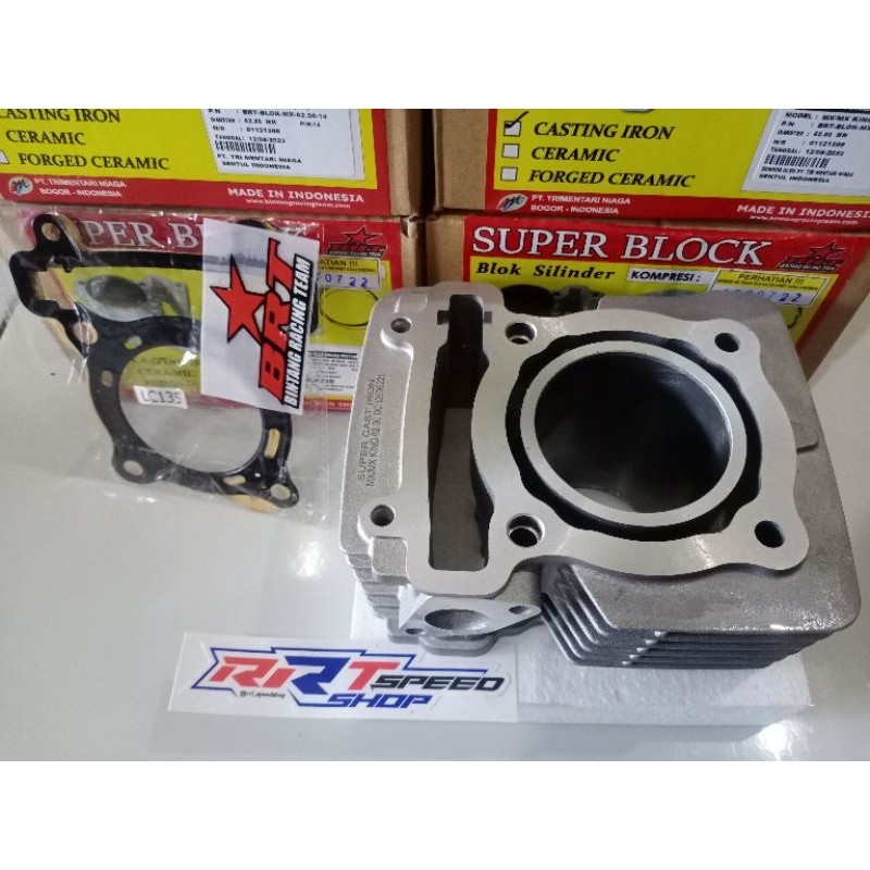 Jual BLOK BLOCK SILINDER BRT MX / MX KING PCX CASTING IRON 62 63 65MM ...