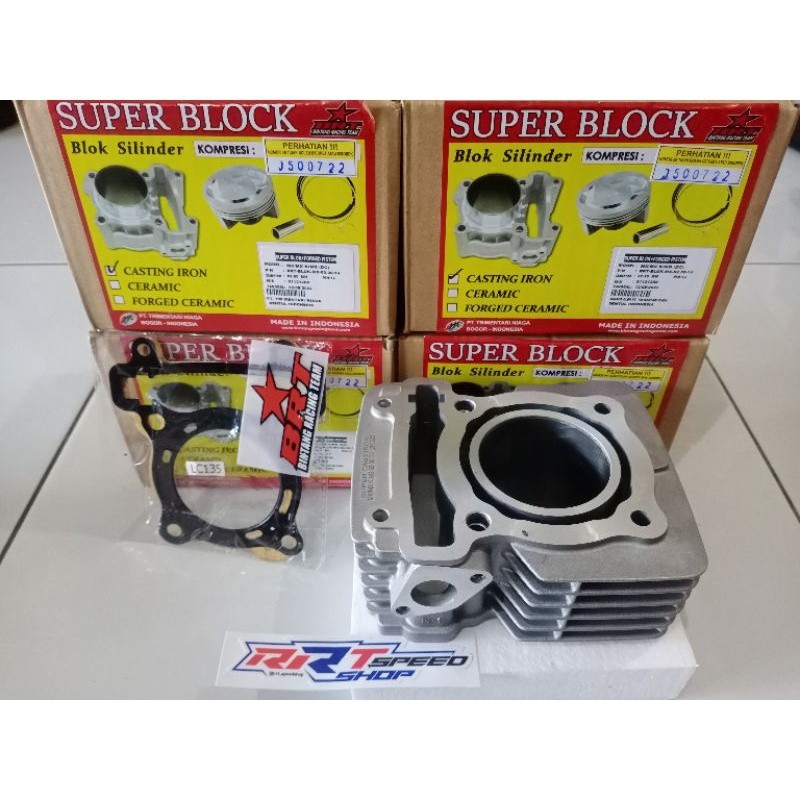 Jual BLOK BLOCK SILINDER BRT MX / MX KING PCX CASTING IRON 62 63 65MM ...