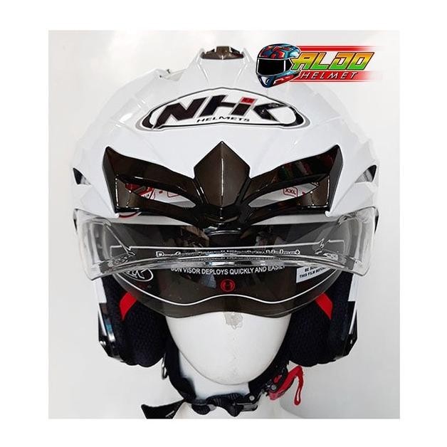 Jual HELM NHK PREDATOR CRYPTON SOLID 2 VISOR WHITE ORIGINAL | Shopee ...