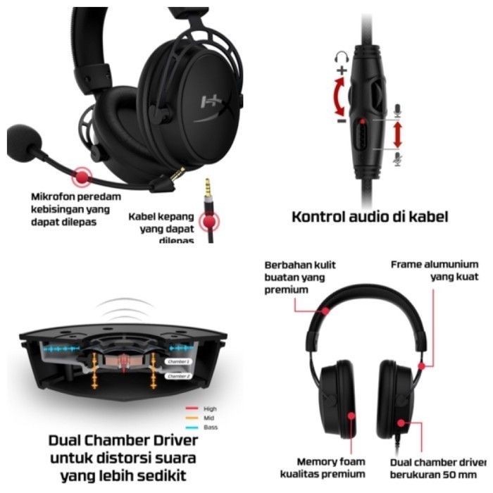Jual Hyper X Cloud Alpha Gaming Headset / Hyperx / Hyper-X Original ...