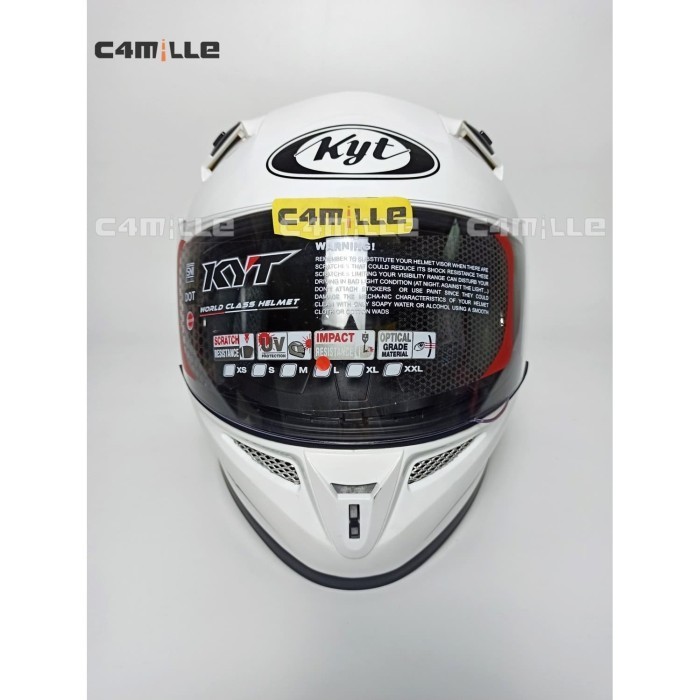 Jual Helm Kyt K2 Rider Solid White Double Visor Full Face | Shopee ...