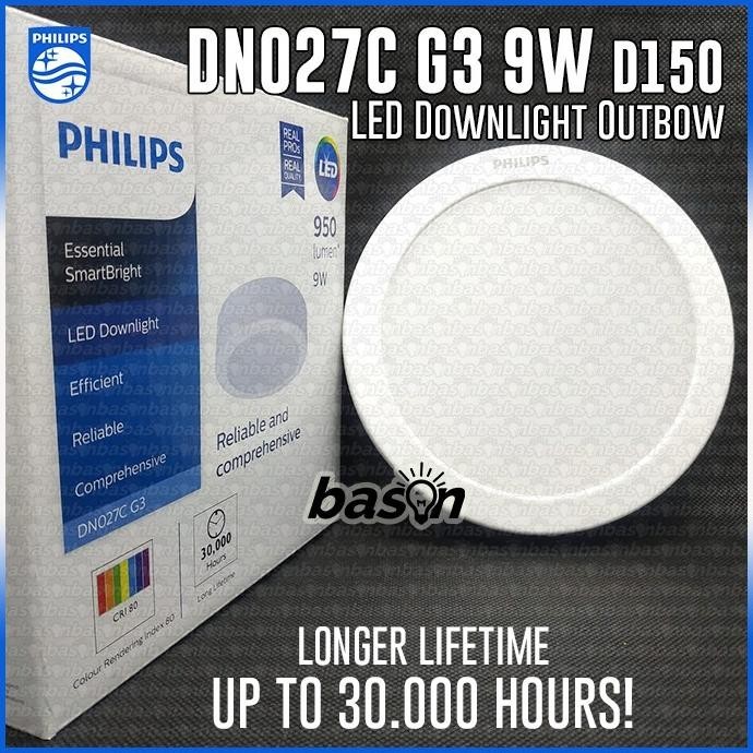 Jual PHILIPS DN027C G3 9W D150 6 inch Surface Mounted LED Downlight ...