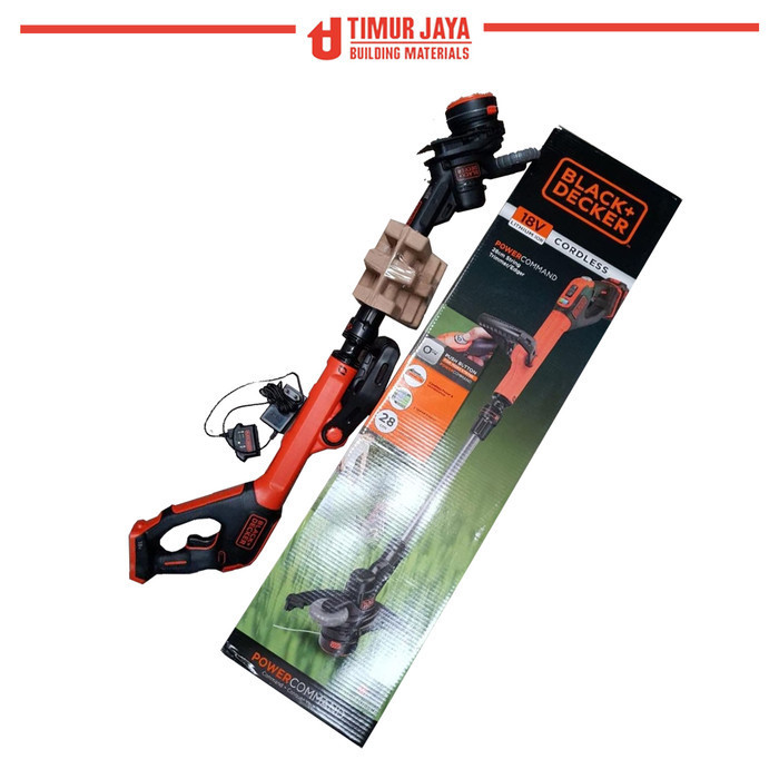 Jual Black Decker Potong Rumput Cordless Grass Trimmer 18 V Baterai ...