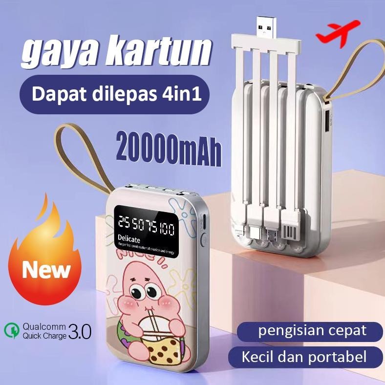 Jual "Hemat Maksimal" CODPowerBank 20000 mAh 4in1 Cute Mini