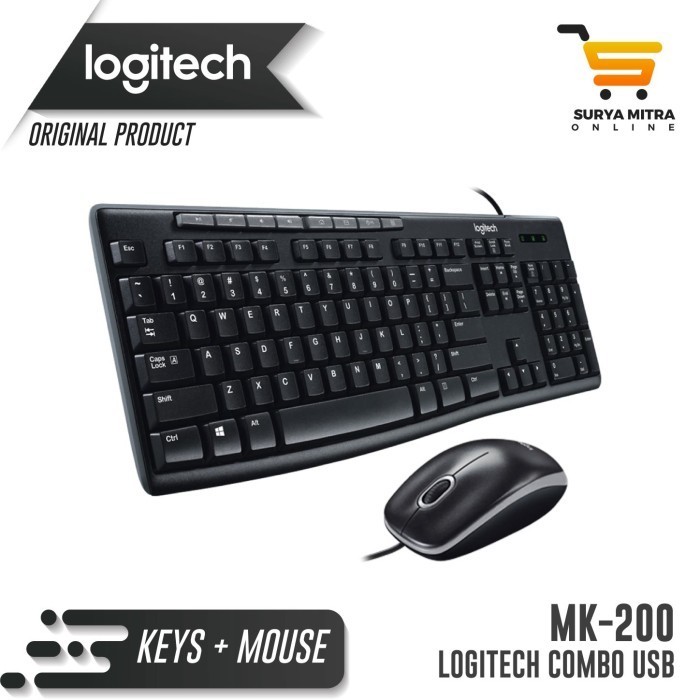 Jual LOGITECH MK200 / MK 200 Keyboard & Mouse USB | Shopee Indonesia