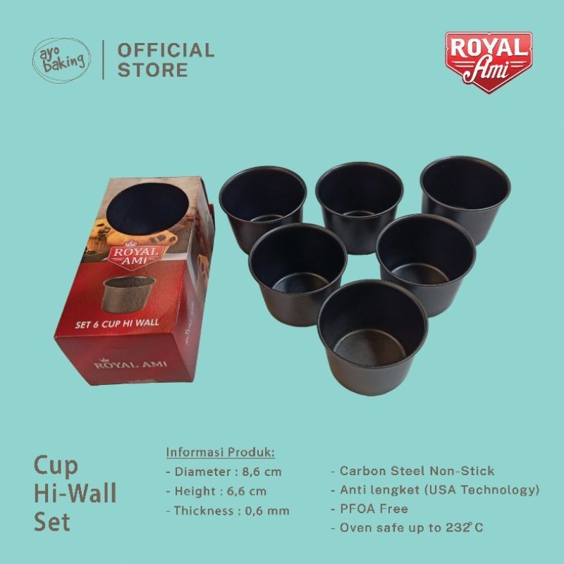 Jual Royal Ami CHW Cetakan Kue Roti Anti Lengket (Non Stick) | Cup ...