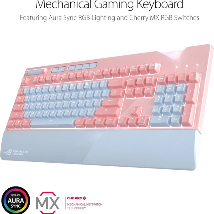 Jual Asus Rog Strix Flare Pink Cherry Mx Brown Mechanical Gaming ...