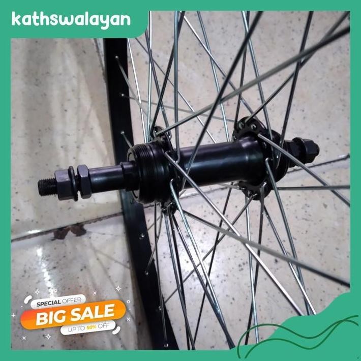 Jual VELG RIMS WHEELSET 24 INCH MURNI GENIO ALLOY HITAM 36H SEPEDA MTB ...