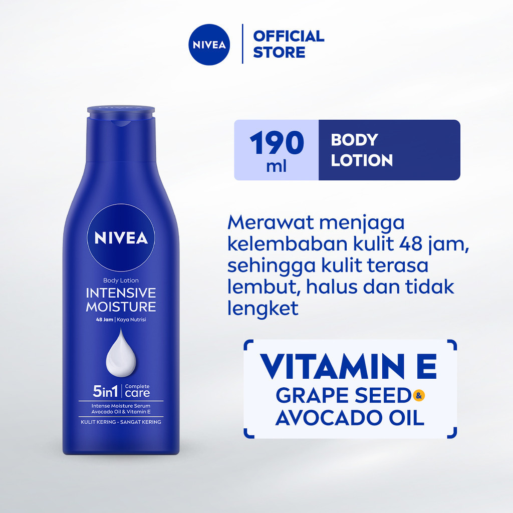 Jual Nivea Body Lotion Intensive Moisture 190ml Moisturizing Pelembap