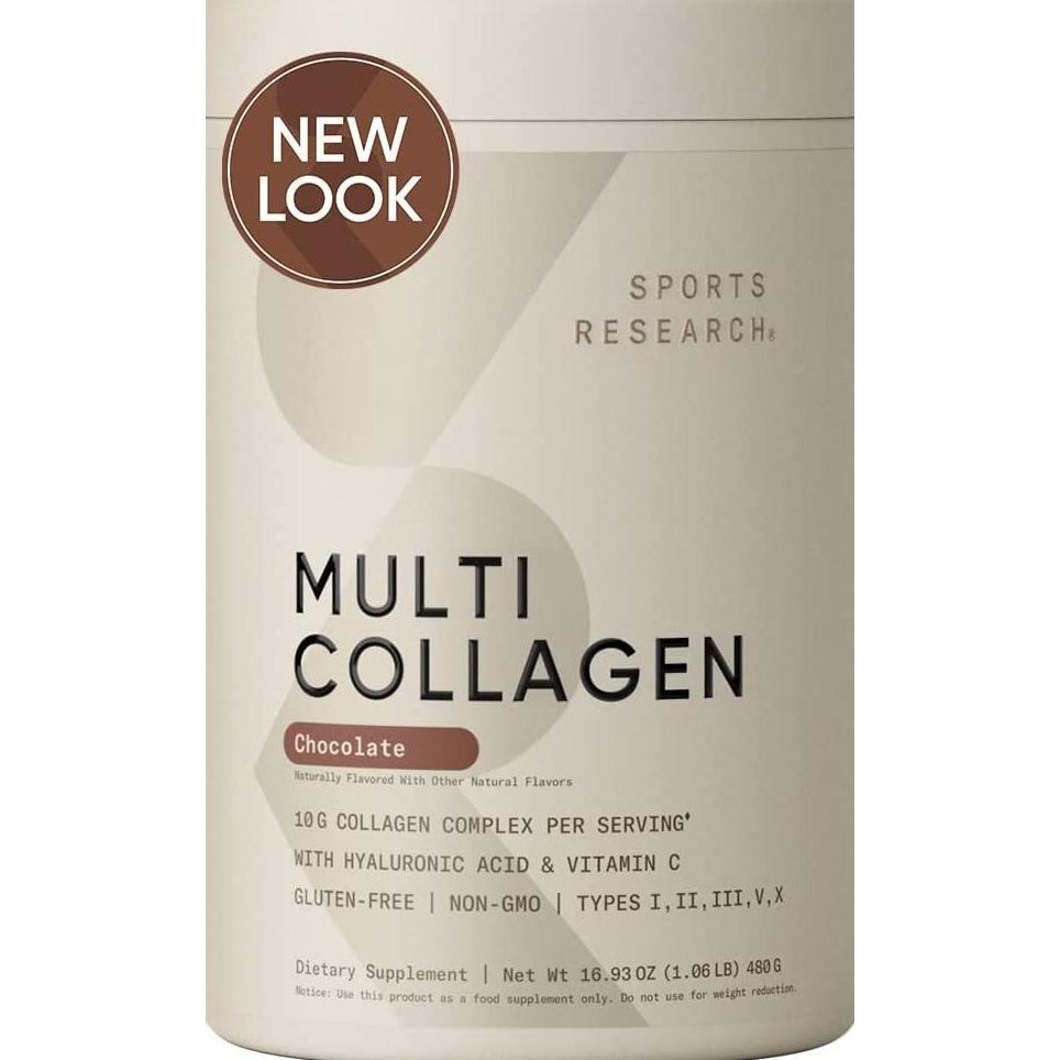 Jual Sports Research Collagen Multi Collagen Complex 5 Types, Chocolate ...