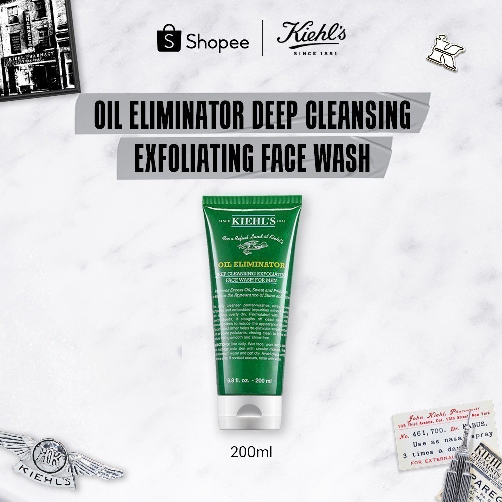 Jual Kiehl's Oil Eliminator Deep Cleansing Exfoliating Face Wash 200 ML