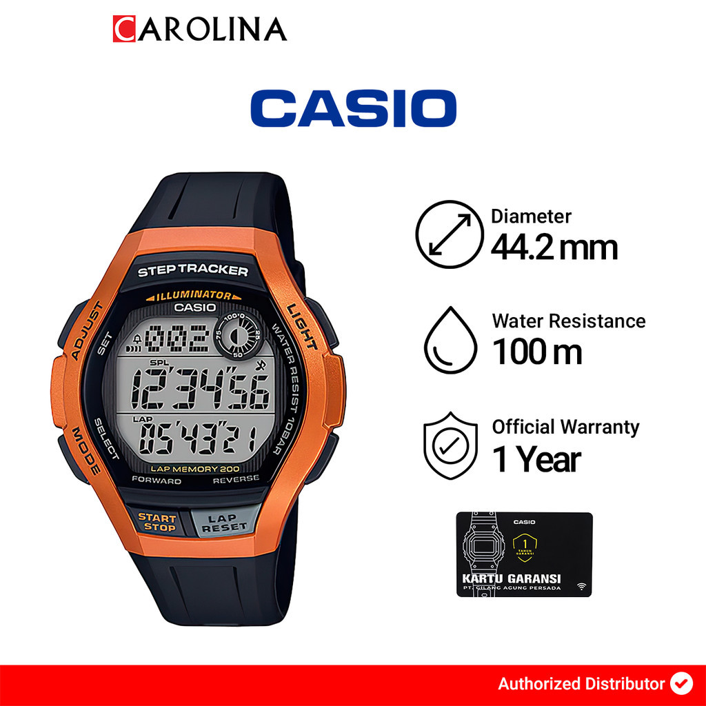 Jual Jam Tangan Pria Casio General WS-2000H-4A Digital Dial Black Resin ...