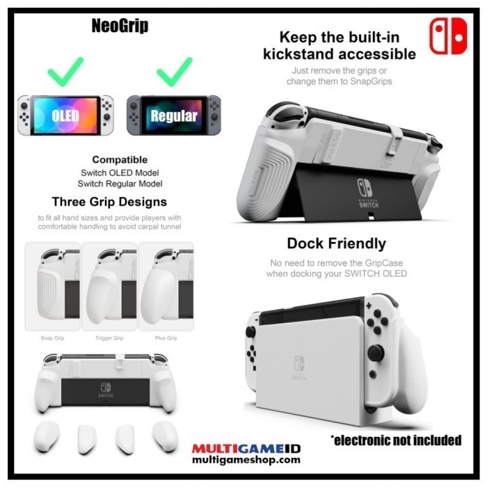 Jual Switch V2 & Oled Skull&Co Neo Grip (White) | Shopee Indonesia