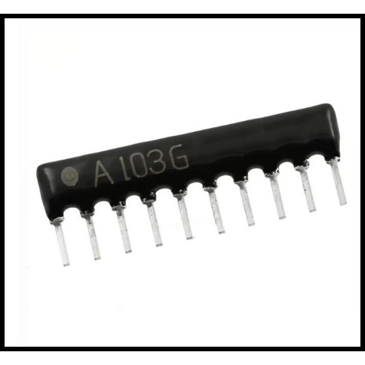 Jual HOT DEAL 200PCS RESISTOR PACK 10K OHM 9P ARRAY NETWORK RPACK 9 PIN ...