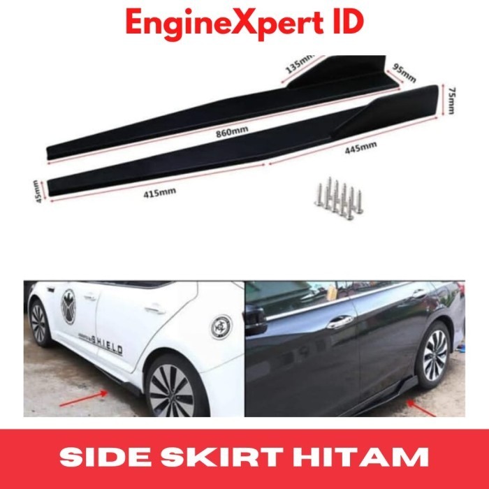 Jual Side Skirt Mobil Winglet Canard Hitam Universal Cm Shopee