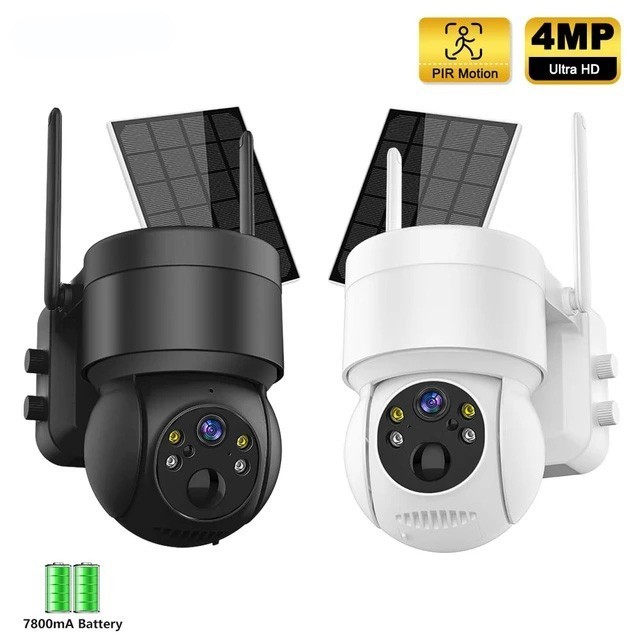 Jual CCTV Solar IP Camera 4MP Outdoor Wifi Tenaga Surya Battery ...