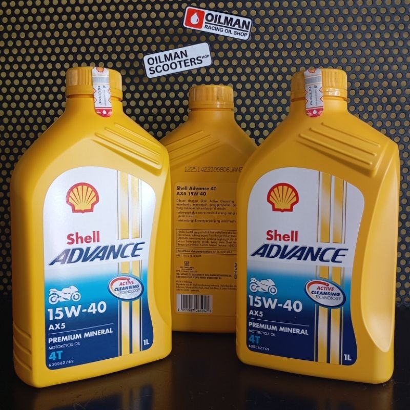 Jual OLI MESIN SHELL ADVANCE AX5 1L OLI SHELL ADVANCE AX5 15W-40 OLI ...