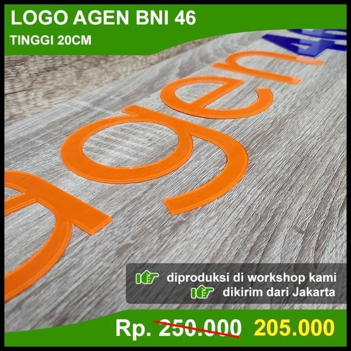 Jual TERBARU HURUF AKRILIK AGEN BNI 46 | AGEN 46 HURUF TIMBUL AKRILIK ...