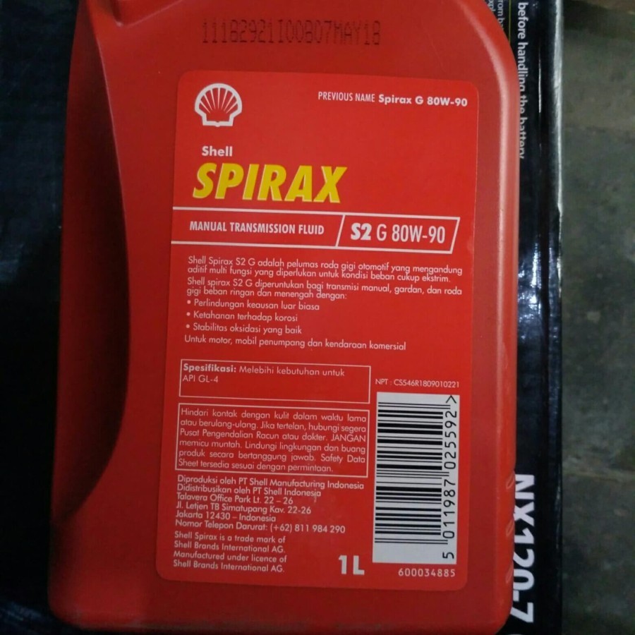 Jual oli shell spirax S2 G 80W-90 kemasan 1liter khusus gosend | Shopee ...