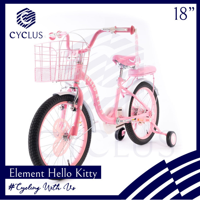 Jual Sepeda Anak Element Hello Kitty 1.0 18 Inch Pink Sanrio | Shopee ...