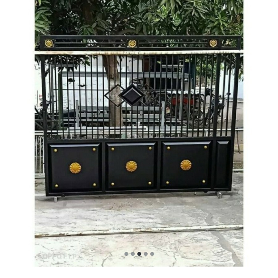 Jual pagar minimalis kombinasi plat dan ornamen gold | Shopee Indonesia