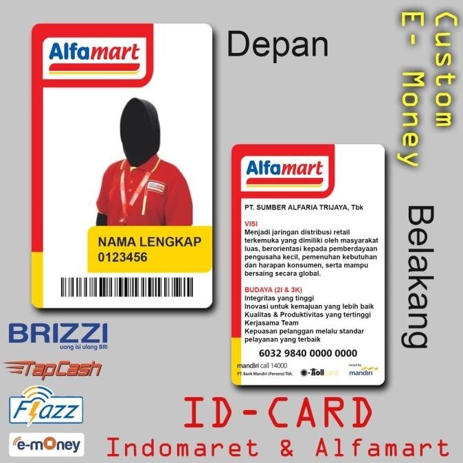 Jual Id Card / Idcard Indomaret Alfamart Bisa E-Money Brizzi Tapcash ...