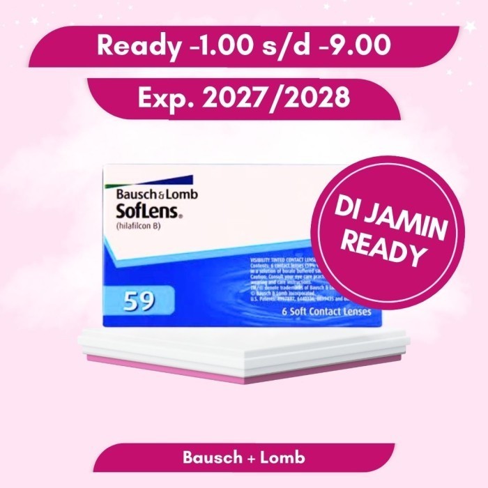 Jual Softlens Bausch Lomb Sl 59 Softlens Bening Nus Bulanan | Shopee ...