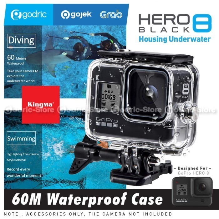 Jual Kingma Hero8 Waterproof Case 60M Housing Gopro Hero 8 Black