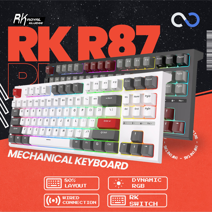Jual Royal Kludge RKR87 / RK-R87 / RK-87 / RK87 Hotswap Mechanical ...