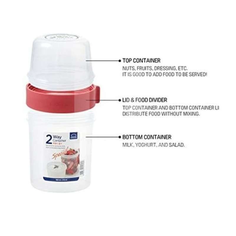 Jual LocknLock Exclusive Two Way Container Wadah Toples 330+150ml ...