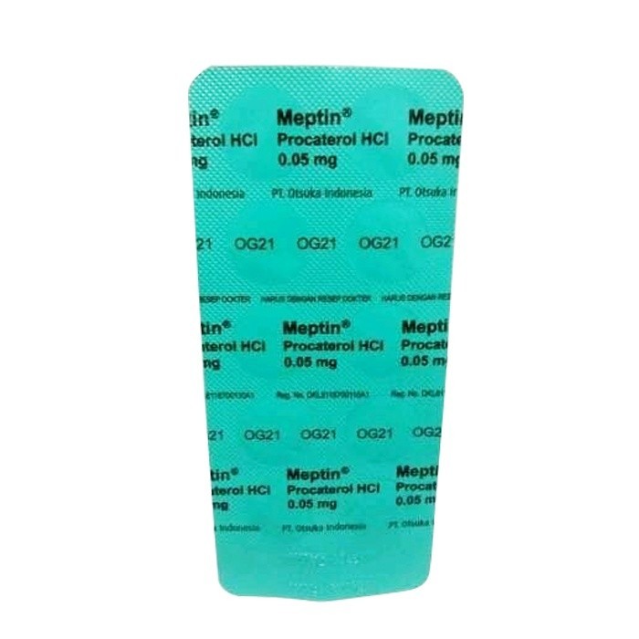 Jual MEPTIN 50 MCG TABLET 1 STRIP ISI 10 TABLET PROCATEROL HCL 