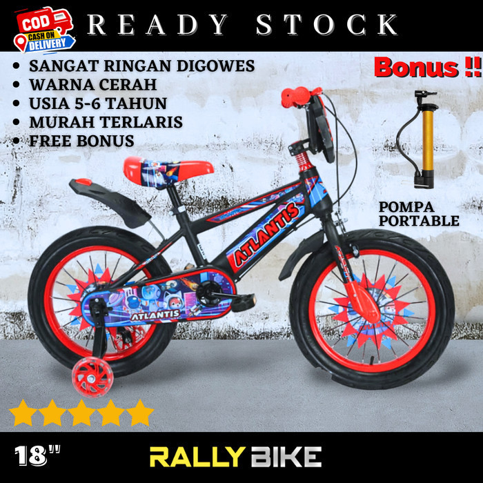 Jual Sepeda Anak Laki Laki Bmx Ukuran 18 Inc Usia Umur 5 - 7 Tahun