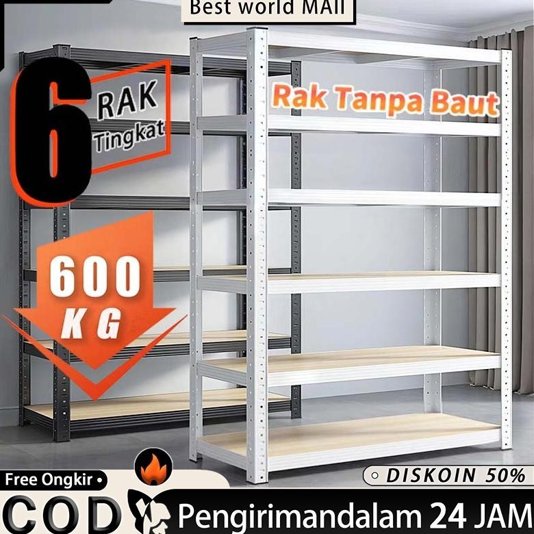Jual Rak Besi Siku 5 Susun Rak Gudang Rak Dapur Rak Supermarket Rak ...