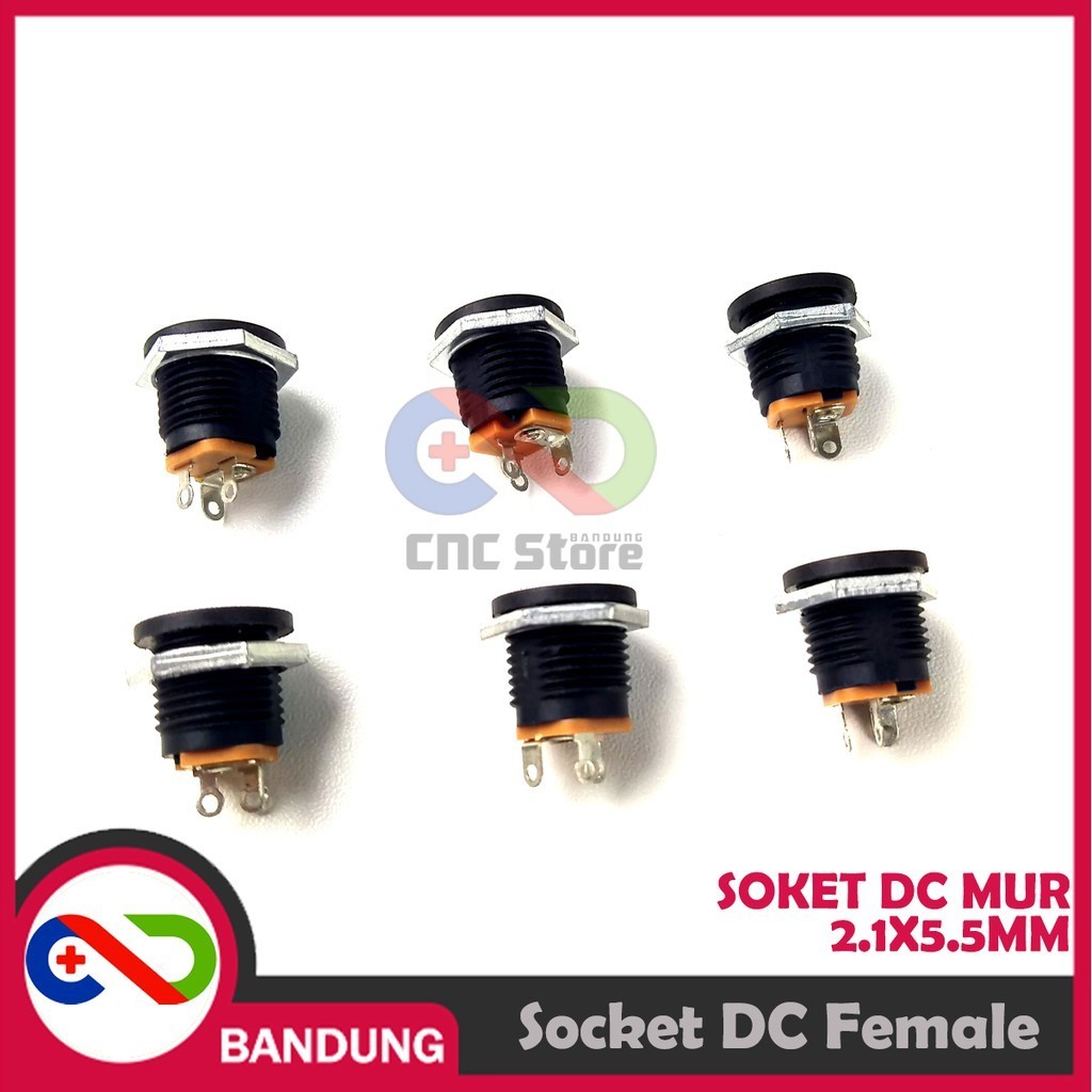 Jual SOCKET SOKET DC MUR 2.1X5.5MM PANEL MOUNT FEMALE POWER SUPPLY ...