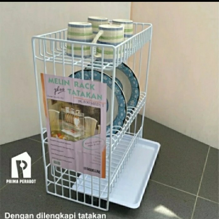 Jual Rak Piring Besi Gantung Dinding Susun 3 Plus Tatakan Merek ...