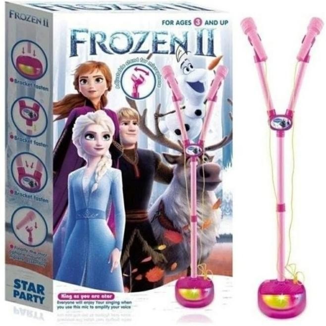 Jual Mainan Microphone Frozen Fever Standing Mic Karoaoke Mainan Anak ...