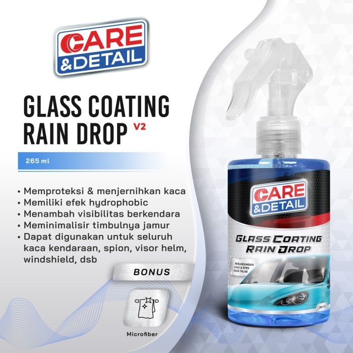 Jual Ready Glass Coating by Care & Detail Water Repellent Efek Daun ...