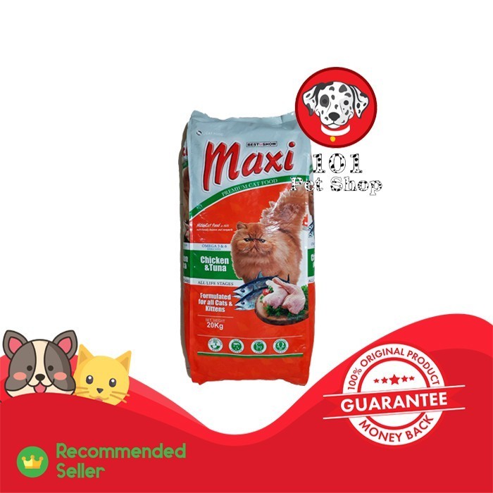 Jual MAKANAN KUCING MAXI CAT CHICKEN & TUNA 20KG ( VIA GOSEND & GRAB ...
