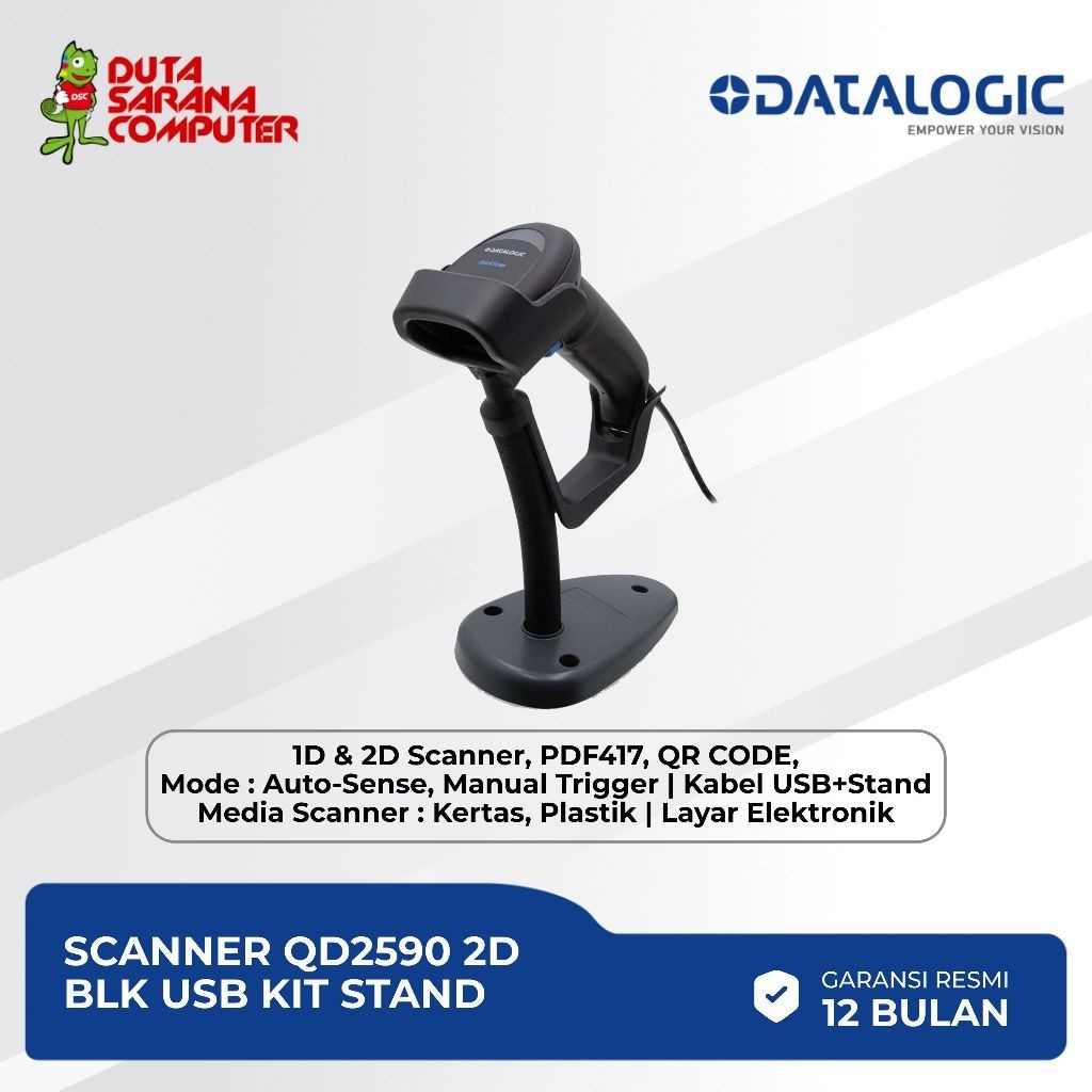 Jual Datalogic QD2590 USB 2D Barcode Scanner Imager QD-2590 QR Code ...
